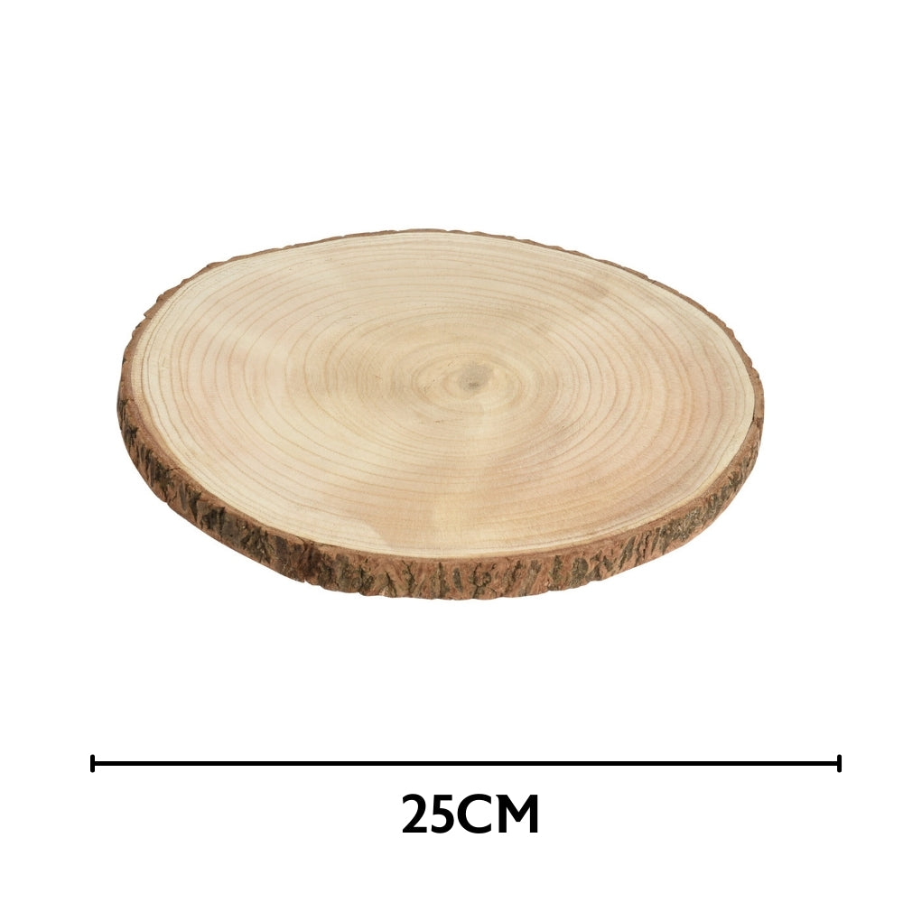 Rustic Wooden Slice Bark | D.25cm