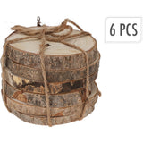 Bark Slice Wood Coaster - 6 Pack