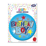 Birthday Boy Giant Party Badge | Jumbo Size, With Rear Stand