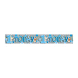 1Today 1 Today First Birthday Banner for Boys | Blue, Long Horizontal