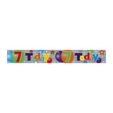 7th Birthday '7 Today' Party Banner | Double-Sided, Multicolour, Ready-to-Hang