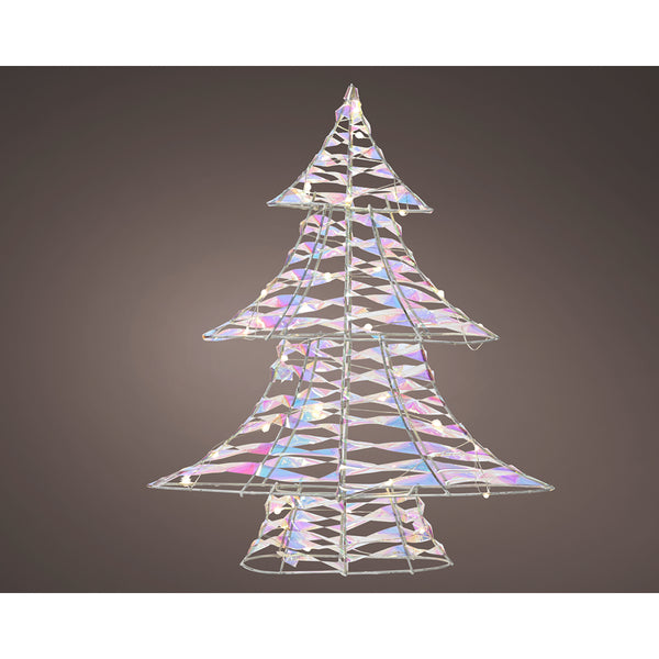 Christmas Iridescent Micro LED Tree | Warm White, 40 cm, Holographic Finish