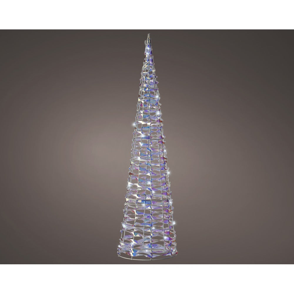 Micro LED Cone Light Christmas Decoration | 60cm Iridescent Finish
