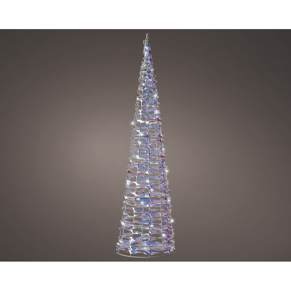 Micro LED Cone Light Christmas Decoration | 60cm Iridescent Finish