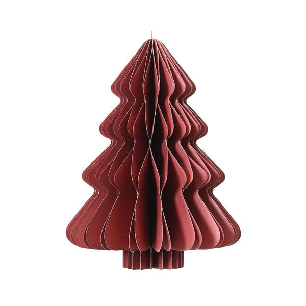 Christmas Hanging Paper Tree Decoration Red | 15cm Size