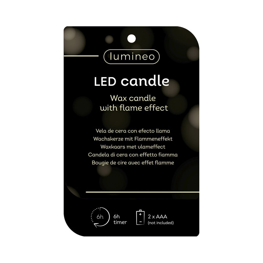 LED Wick Candle Tree Green | 19.3cm Christmas Decoration