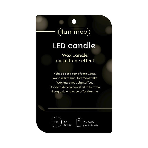 LED Wick Candle Tree Green | 19.3cm Christmas Decoration