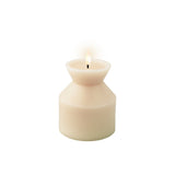 Decoris LED Wick Vase Candle | Single Wick, Hourglass Shape, Cream, 14cm