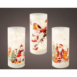 Christmas Micro LED Cylindrical Table Light Xmas Scene | 20cm, Assorted Designs