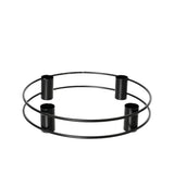 Decoris Four Taper Candle Ring Candleholder | Matte Black Iron