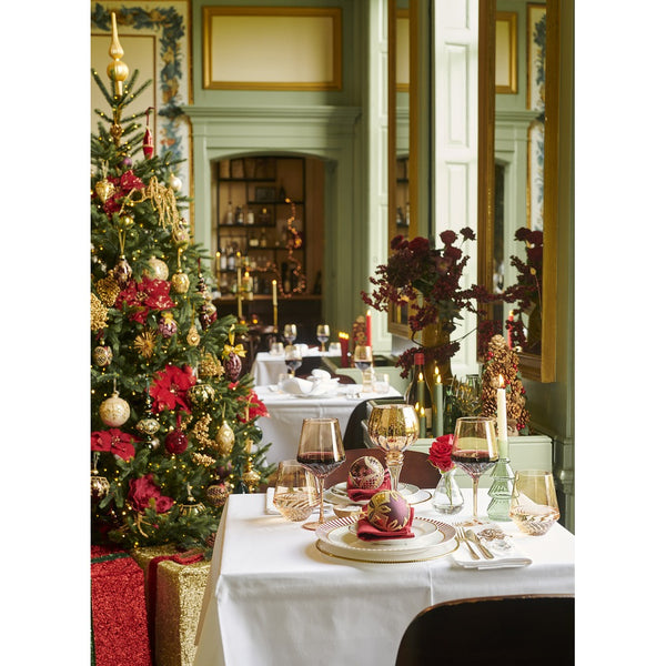 Glass Christmas Tree Candleholder | Assorted Colours for Festive Décor