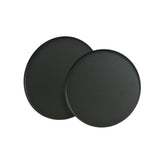 Decoris Round Matte Black Serving Tray | 35cm, Pack of 2 Pieces