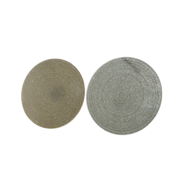 Decoris Round Mirrored Glass Coasters | Assorted Colours, Pack of 2
