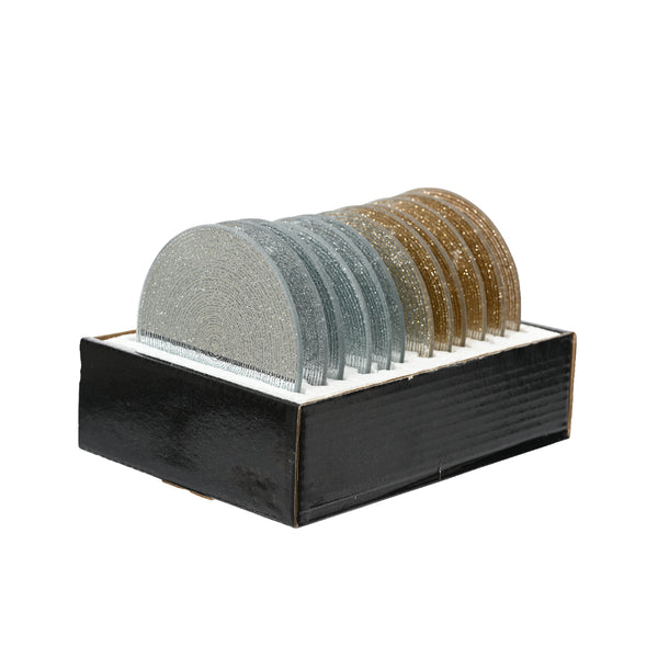 Decoris Round Mirrored Glass Coasters | Assorted Colours, Pack of 2