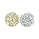 Decoris Metallic Look Round PU Leather Mesh Placemat | Assorted Colours