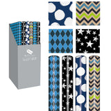 Tallon 3 Metre Gift Wrap Wrapping Paper | Geometric Prints, Glossy, Durable