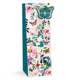 Tallon Butterflies Bottle Gift Bag | Fits Wine Bottle, Rope Handles, Gift Tag