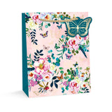 Tallon Butterflies Large Gift Bag | Gold Foil, Rope Handles, Reinforced Sides