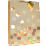 Tallon Gold Spots X Large Gift Bag | Holographic Dots, Fits Bottles, Flat Base