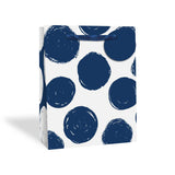 Tallon Gift Bag Spots Large Gift Bag | Navy Dots, Ribbon Handles, Gift Tag