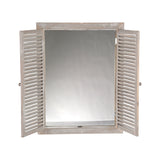 Atmosphera Alana Shutter Wall Mirror | 50 x 65cm, Distressed Grey