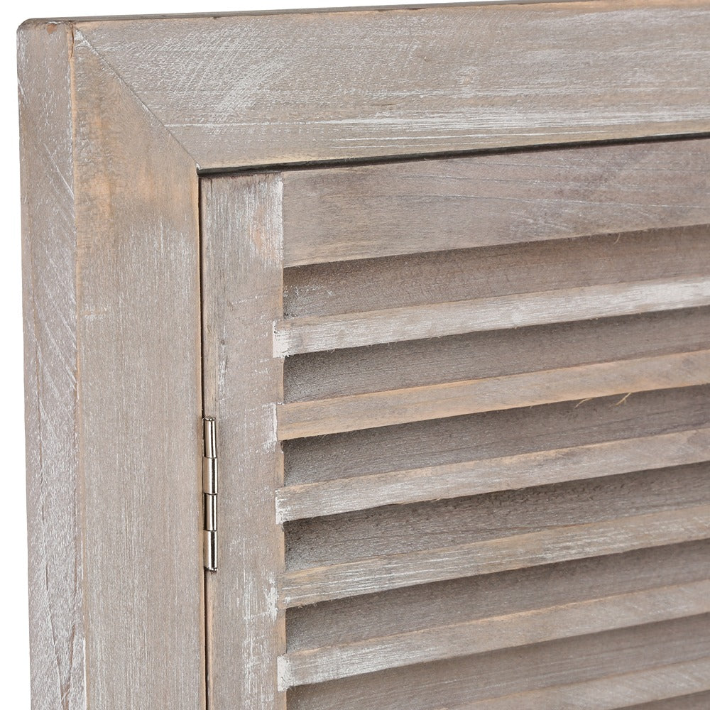 Atmosphera Alana Shutter Wall Mirror | 50 x 65cm, Distressed Grey