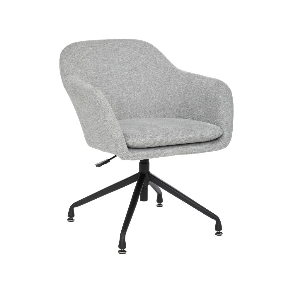 Atmosphera Sipca Grey Swivel Office Chair | Height Adjustable, Padded