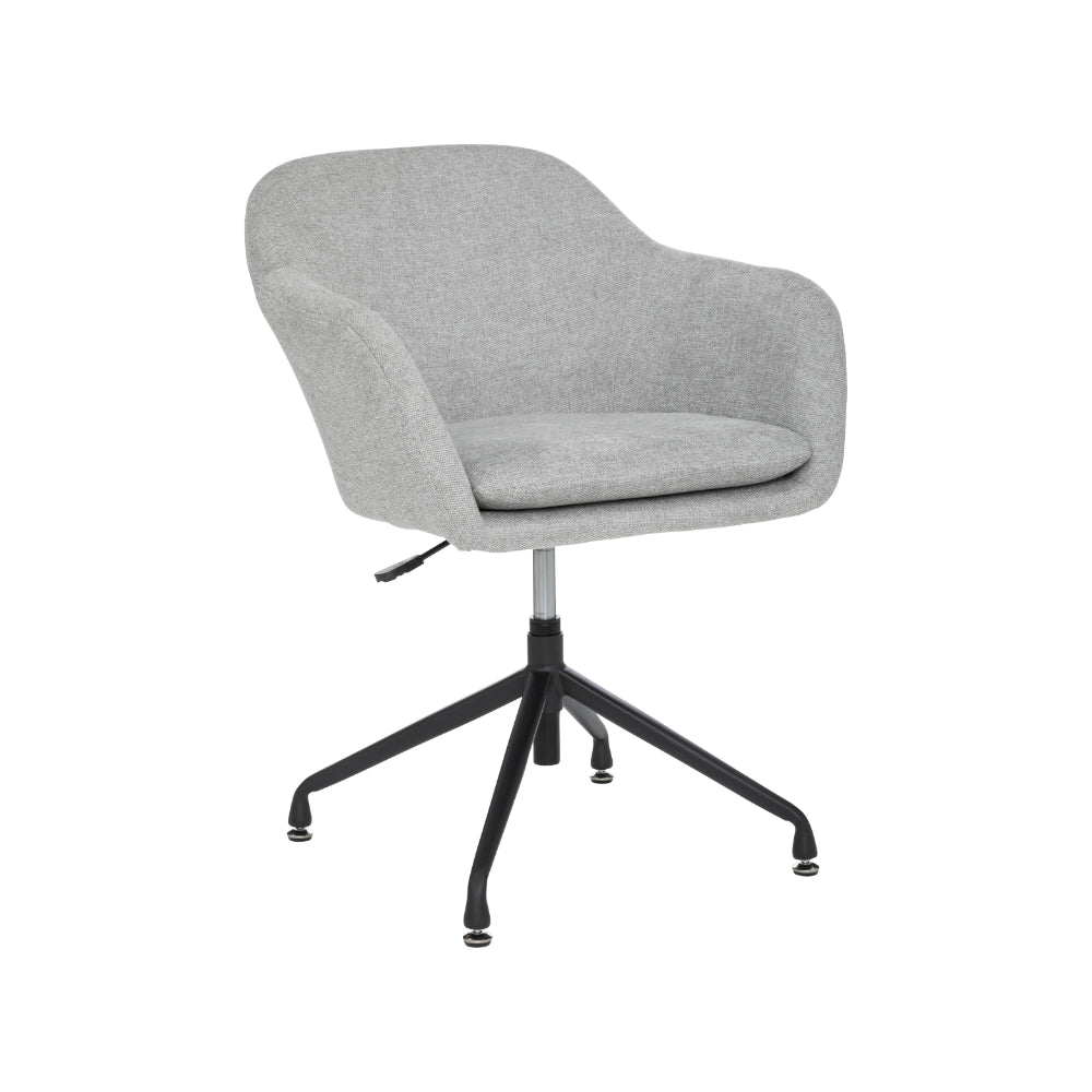 Atmosphera Sipca Grey Swivel Office Chair | Height Adjustable, Padded