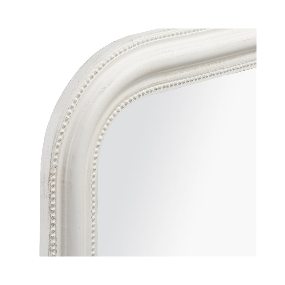 Atmosphera Adele Rounded Wall Mirror | White, 74 x 104cm, Arched Top