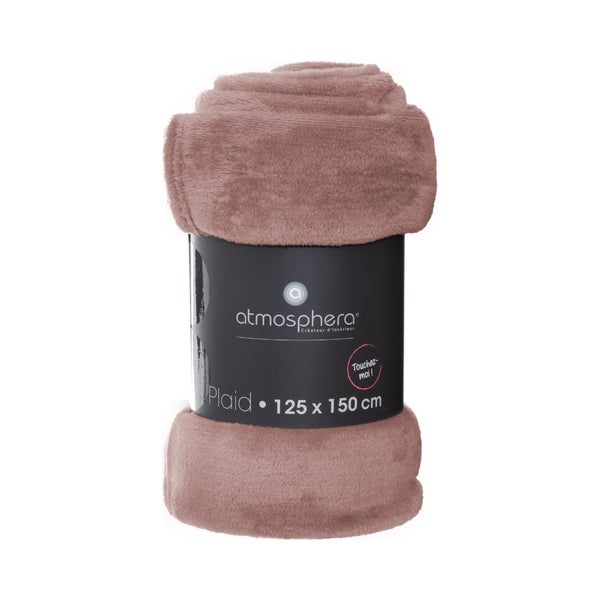 Atmosphera Dusty Rose Soft-Touch Throw Blanket | 125 x 150cm
