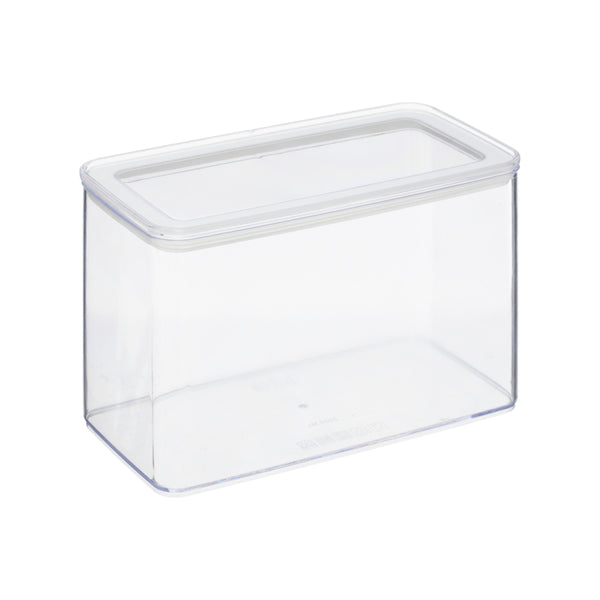 5FIVE Clear Rectangular Storage Box Container | 2L, Stackable Lid