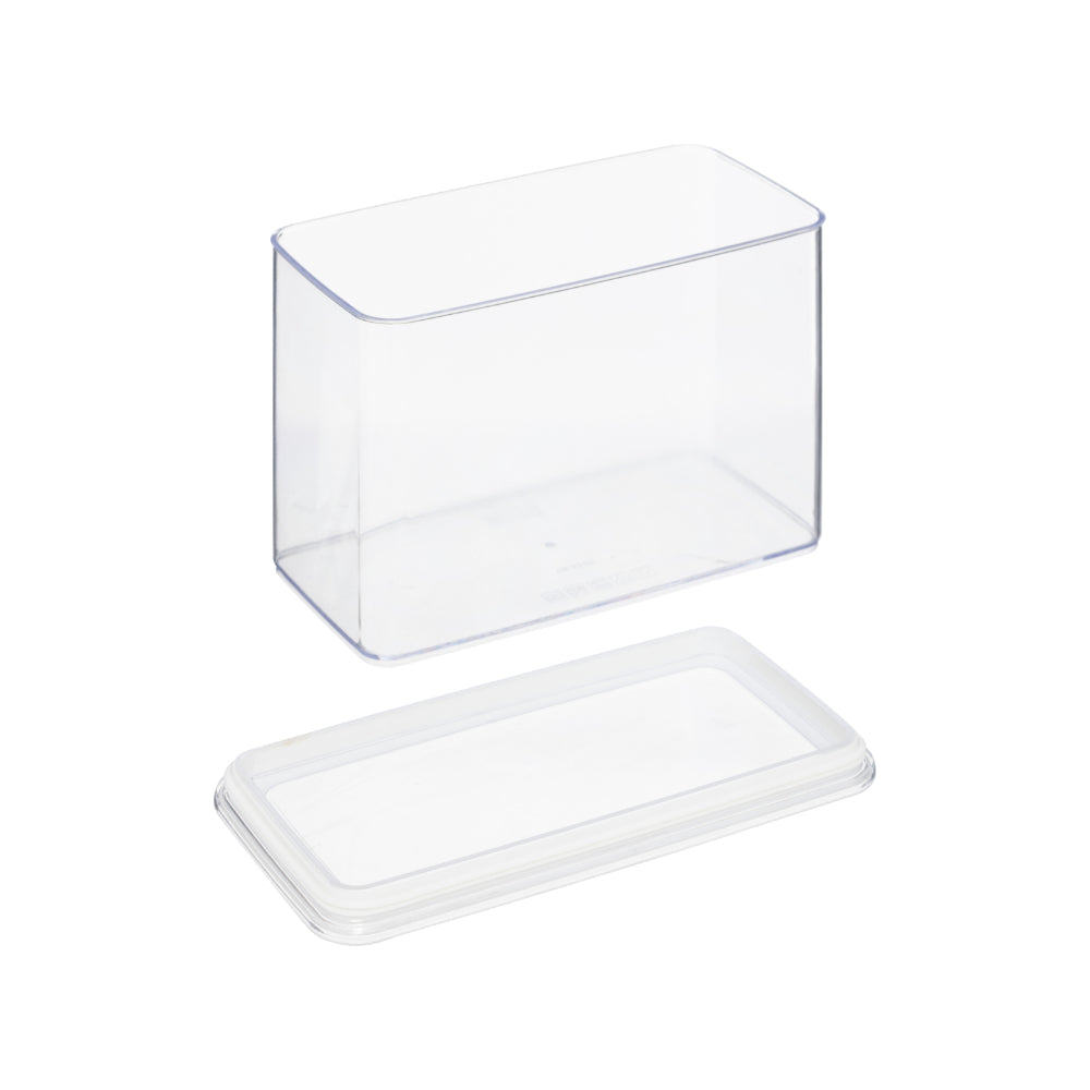 5FIVE Clear Rectangular Storage Box Container | 2L, Stackable Lid