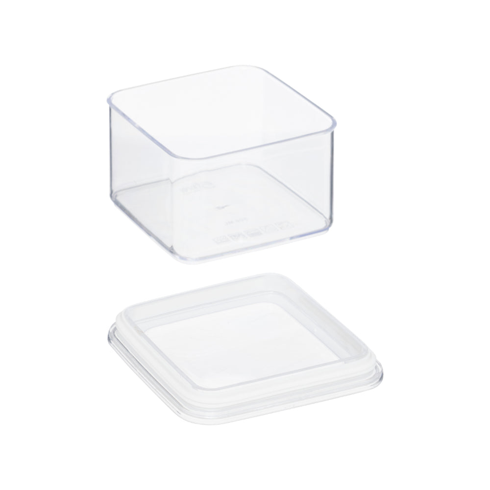 5FIVE Clear Square Food Storage Container | 0.5L, Lid, Stackable