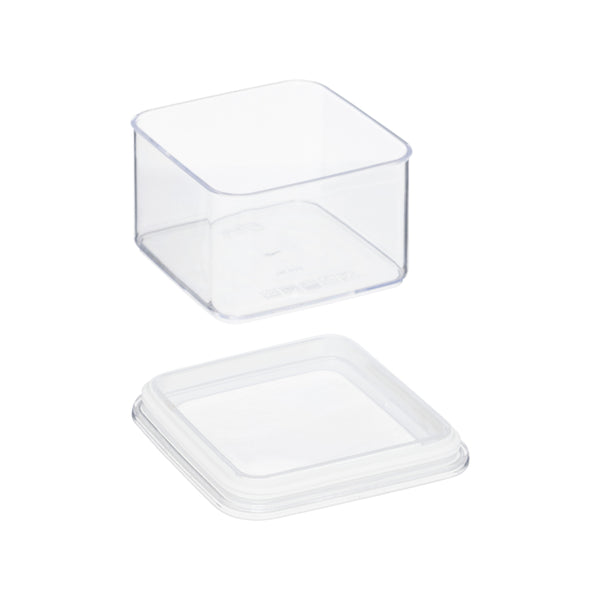 5FIVE Clear Square Food Storage Container | 0.5L, Lid, Stackable