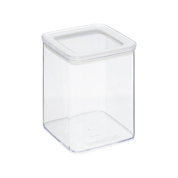 5FIVE Clear Square Food Storage Container | 1L, Tight-Seal Lid