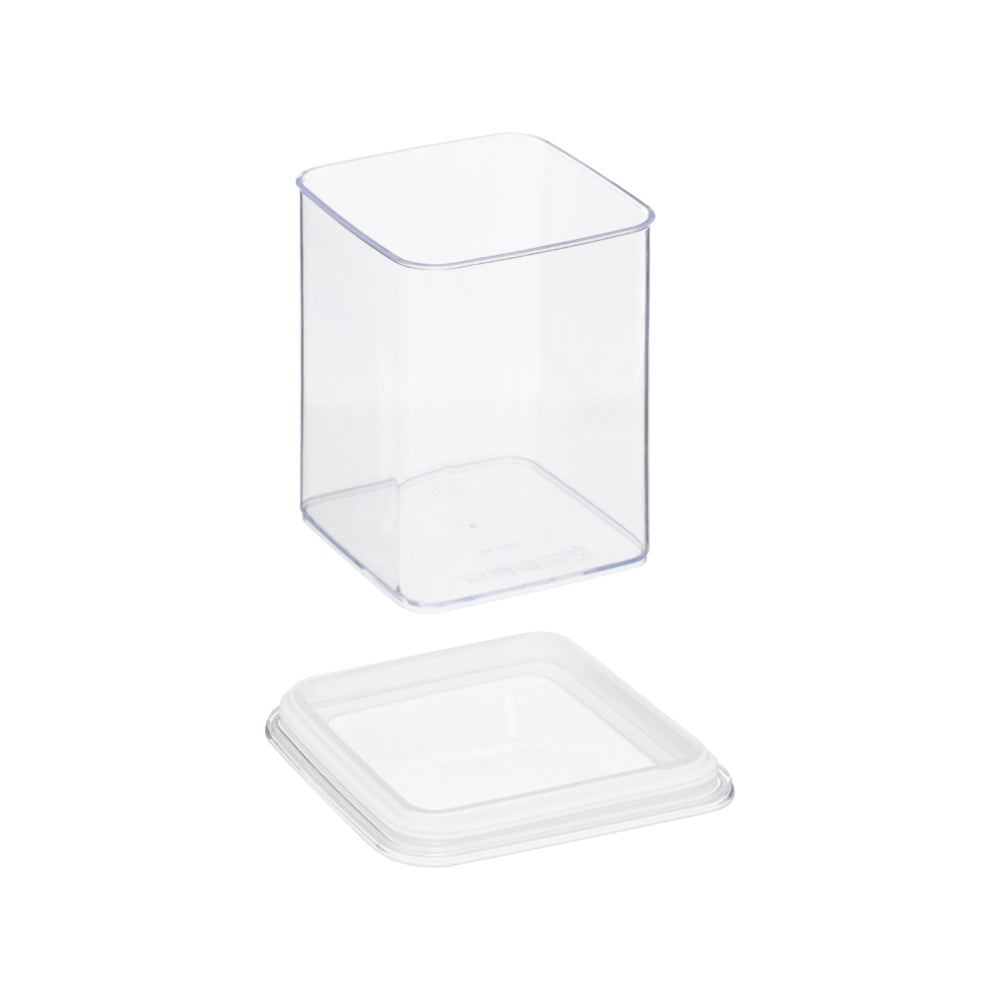 5FIVE Clear Square Food Storage Container | 1L, Tight-Seal Lid