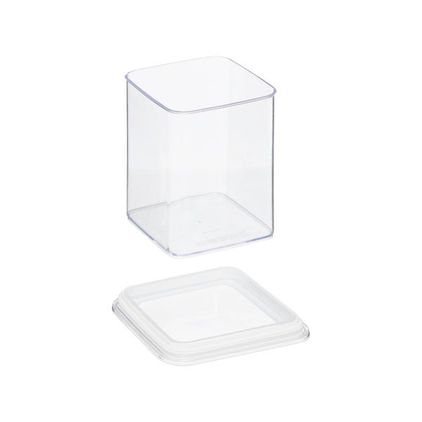 5FIVE Clear Square Food Storage Container | 1L, Tight-Seal Lid