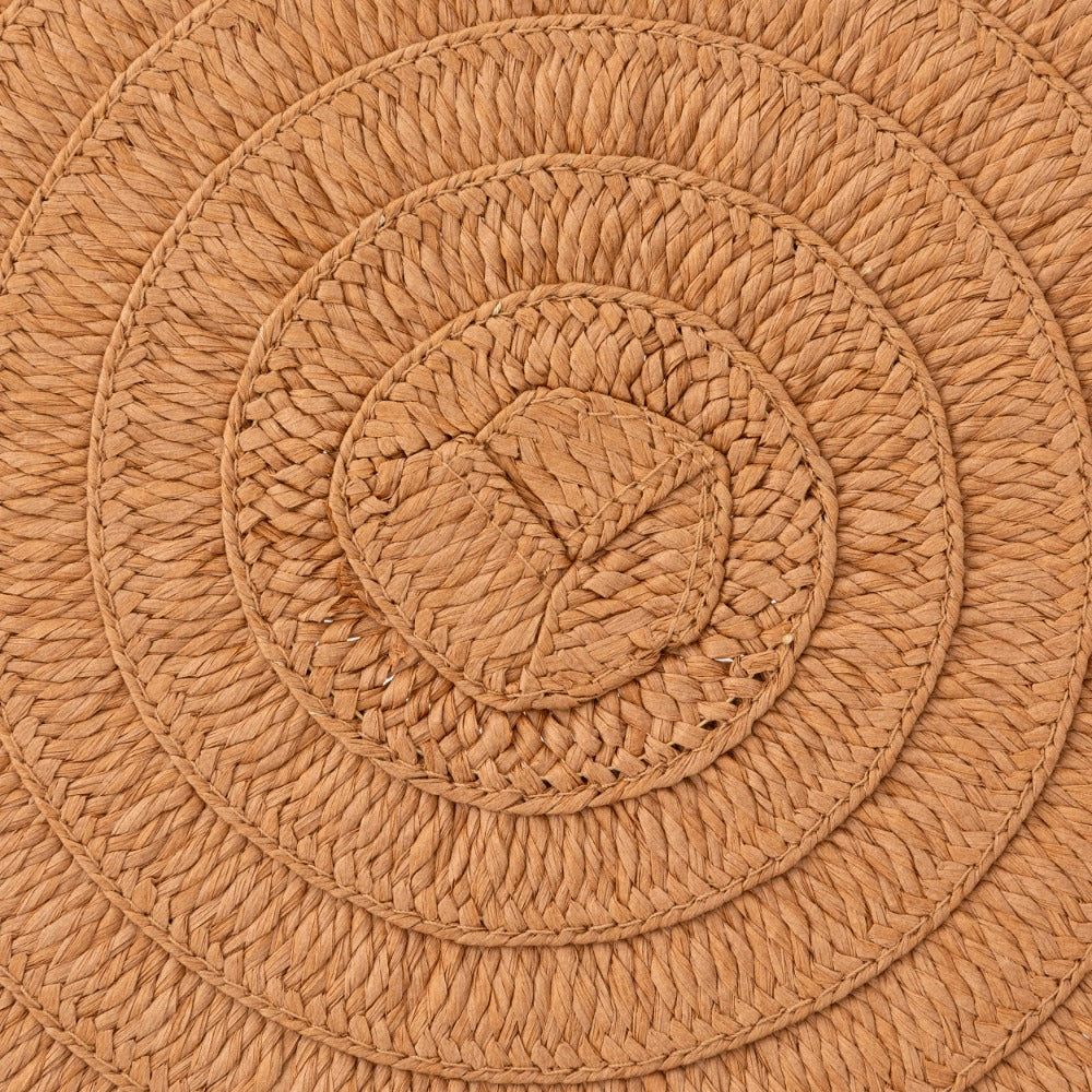 Secret de Gourmet Olivia Textured Woven Round Placemat | Camel, 38cm