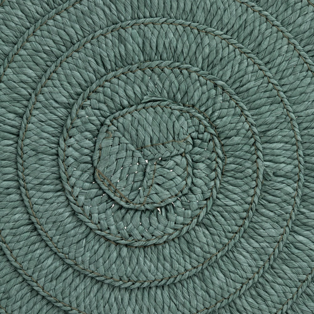 Secret de Gourmet Olivia Round Woven Placemat | 38cm, Green