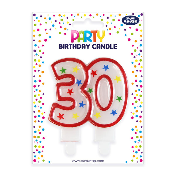 30th Birthday Candle - Fun House - 1 Candle