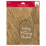 Christmas Gold and Silver Hamper Dress Set | Basket Base, Festive Tag, Tissue