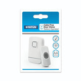 Status Cable Free Door Chime | Battery-Operated, Durable Plastic Construction