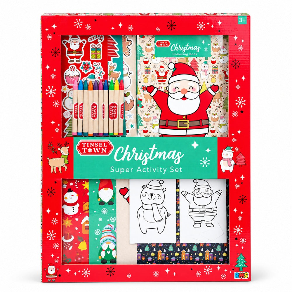 Tinsel Town Christmas Super Activity Set | 45-Page Colouring Book