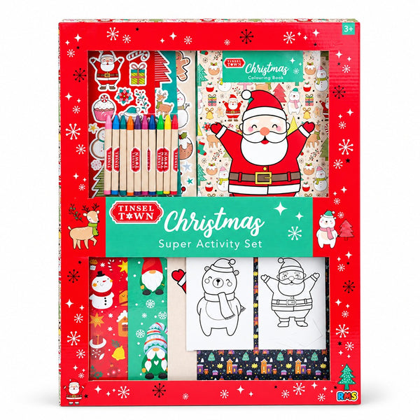 Tinsel Town Christmas Super Activity Set | 45-Page Colouring Book