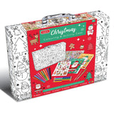 Christmas Colouring and Activity Case Art Set | Ages 3+, Metal Handle