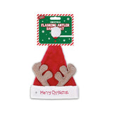 Jolly Christmas Flashing Antler Hat