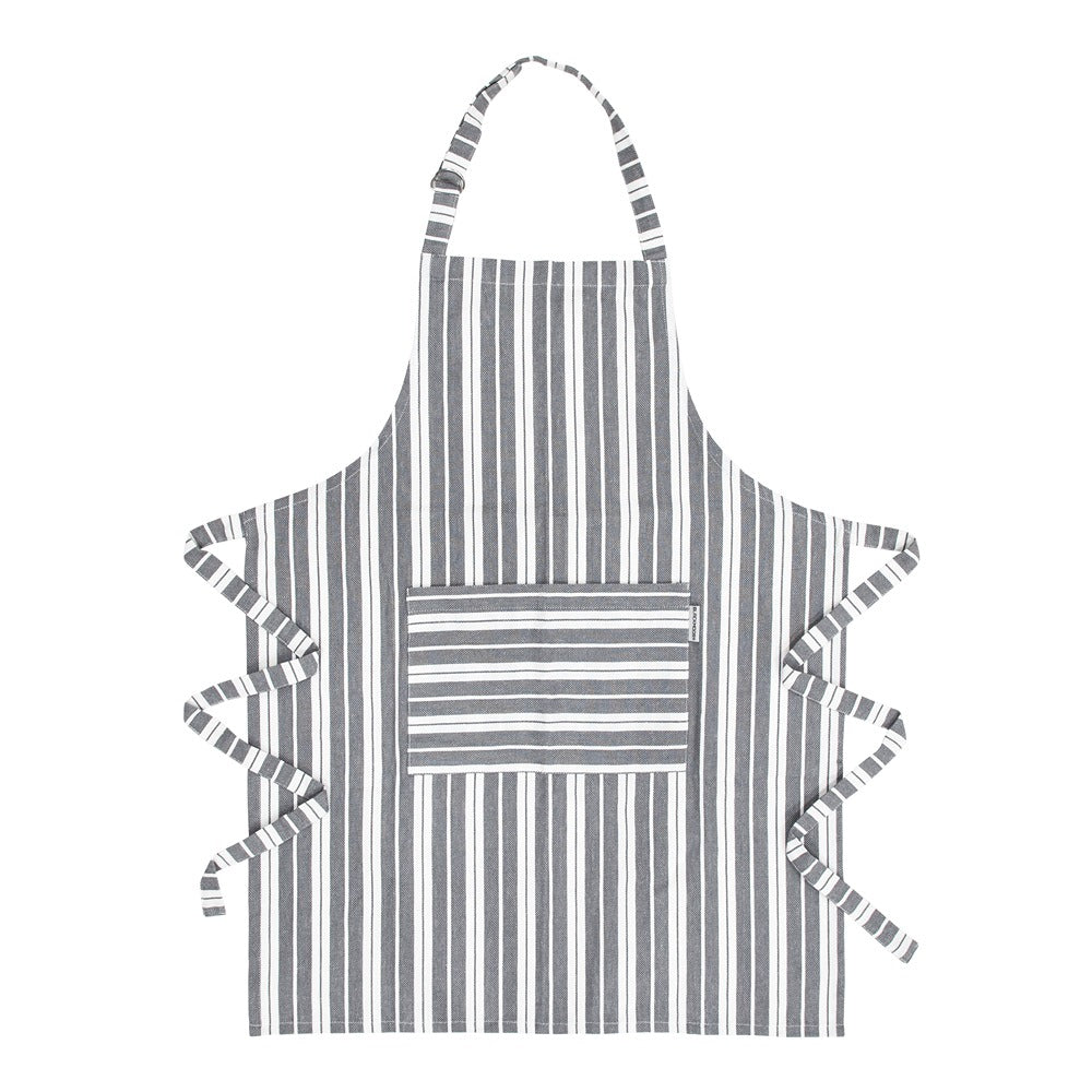 Blackmoor Grey Striped Chef Apron | Recycled Material, Branded Label