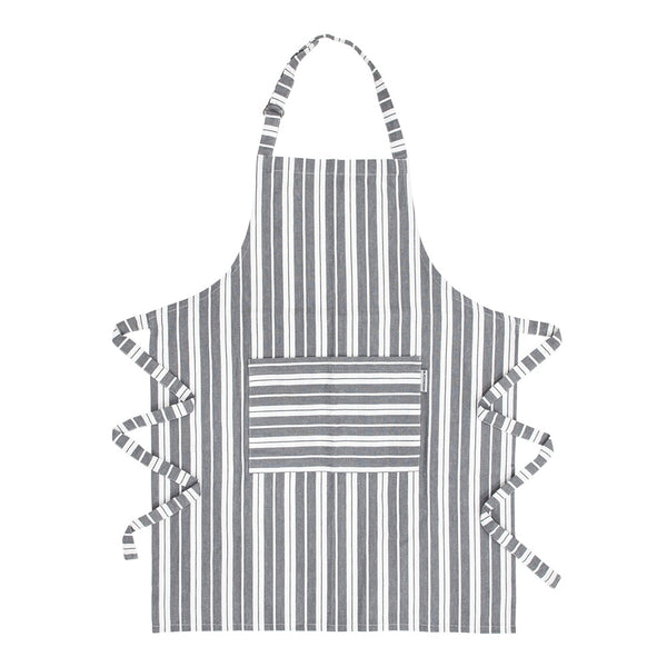 Blackmoor Grey Striped Chef Apron | Recycled Material, Branded Label