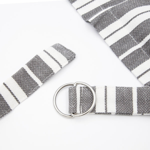 Blackmoor Grey Striped Chef Apron | Recycled Material, Branded Label