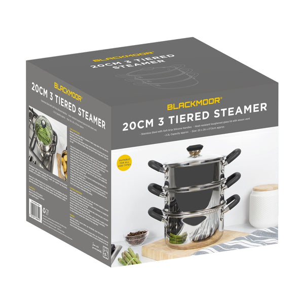 Blackmoor 3 Tier Steamer - 20cm - view 2